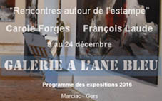 Décembre 2016 – Exposition à L’Âne bleu à Marciac